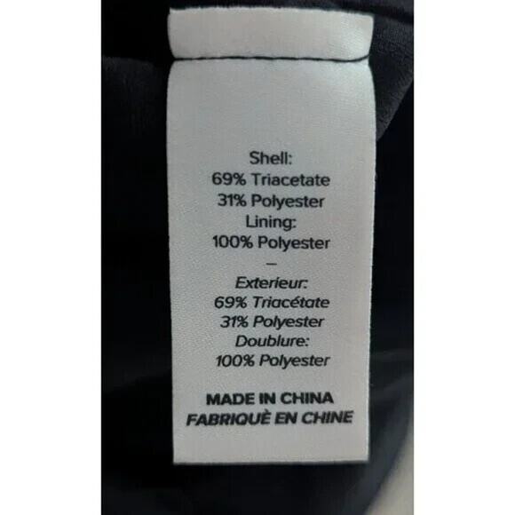 Cinq a Sept Gaby Tie Waist Topstitched Crepe Mini Dress Black Long Sleeve 0 - Picture 9 of 10